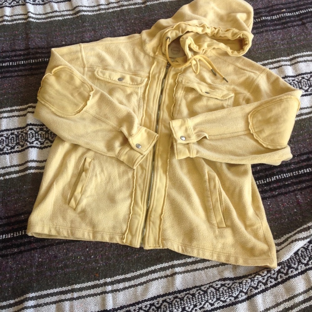 STOOSH SWEATSHIRT MATERIAL FULL ZIP JACKET-SZ L